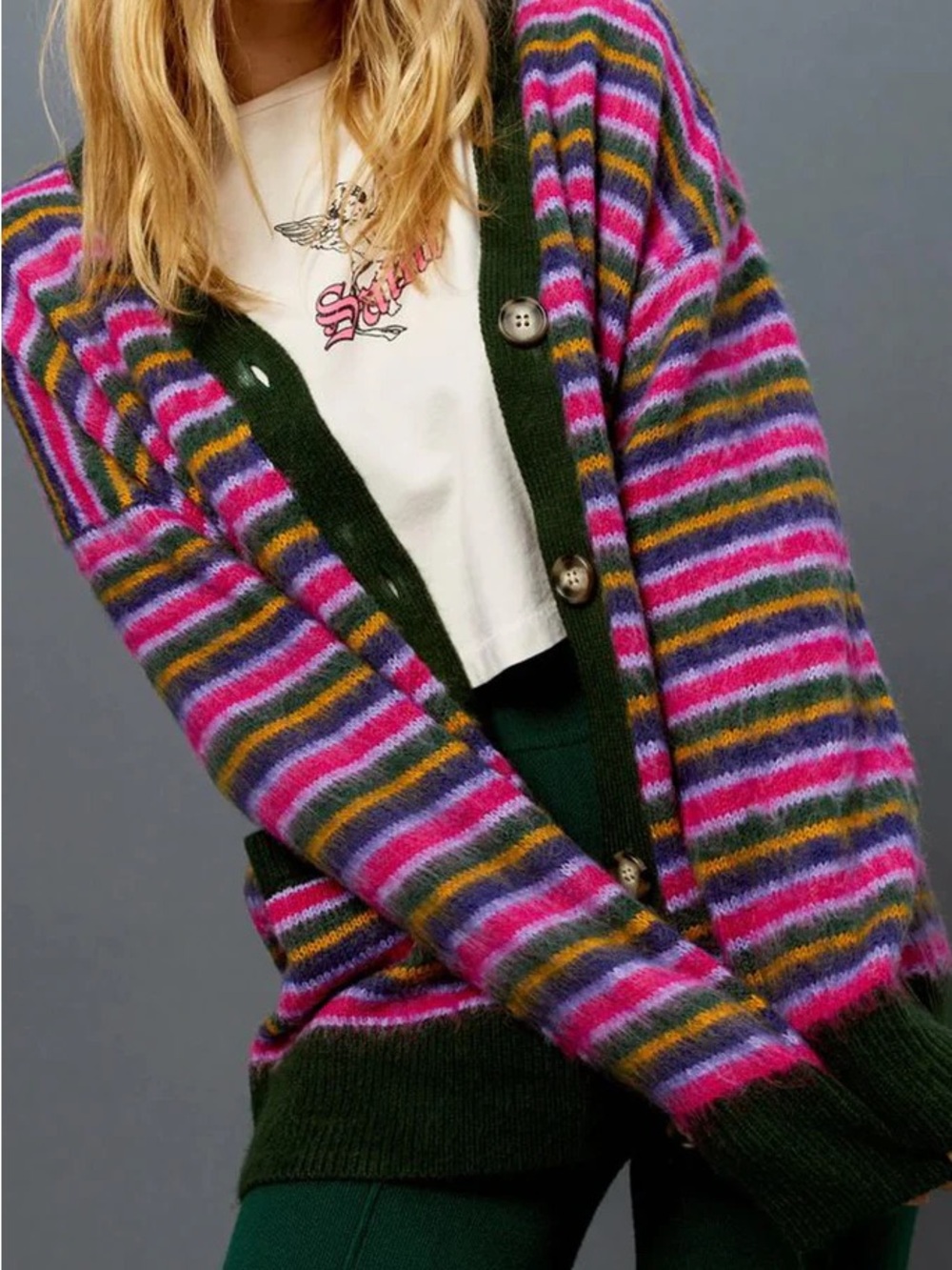 Daydreamer Multicolor Striped Women's Cardigan